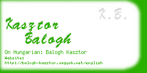 kasztor balogh business card